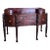 1980s Henredon Flame Mahogany Sideboard Buffet Credenza Hepplewhite Paw Foot Huntboard For Sale