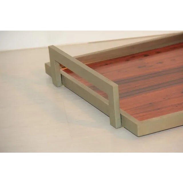 Wood & Metal Tray For Sale - Image 4 of 11