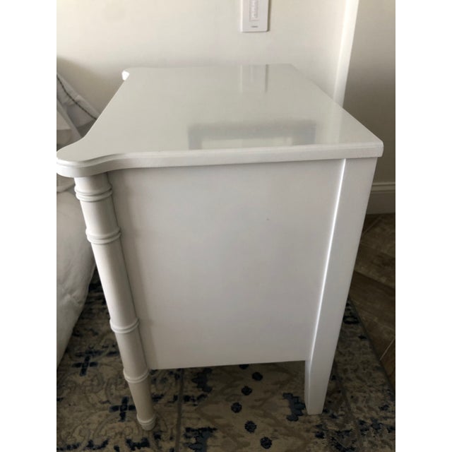 Henry Link Style Hollywood Regency Bali Hai Faux Bamboo Nightstand