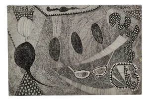 Gala Barbisan, Surrealist Composition, 1967, Ink on Paper