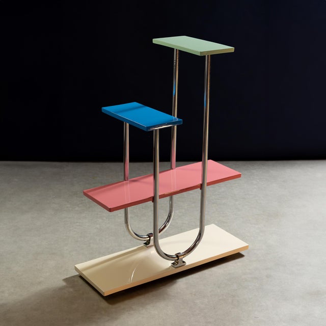 Red Vintage Functionalist Flower Etager, 1930s For Sale - Image 8 of 8