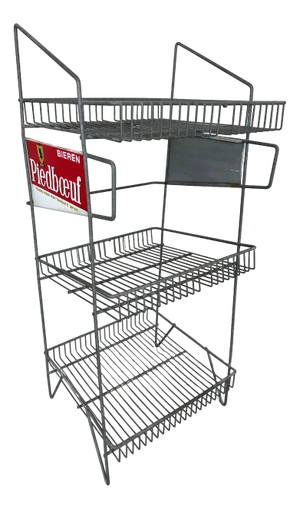 Vintage Industrial Rack with Wire Structure