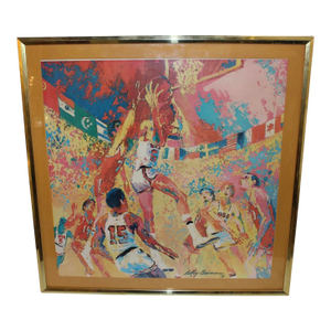 1976 Olympic Basketball Print by Leroy Reisman