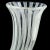 Glass Vintage Venini Bianconi Murano Signed Zanfirico Ribbons Pasta White Italian Art Glass Cornucopia Vase For Sale - Image 7 of 12