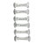 1980s Vintage Hollywood Regency Chippendale English Crystal Knife Rests After Ralph Lauren - Set of 6 For Sale