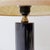 Black Table Lamp in Black Marble and Natural Raffia Lampshade For Sale - Image 8 of 12