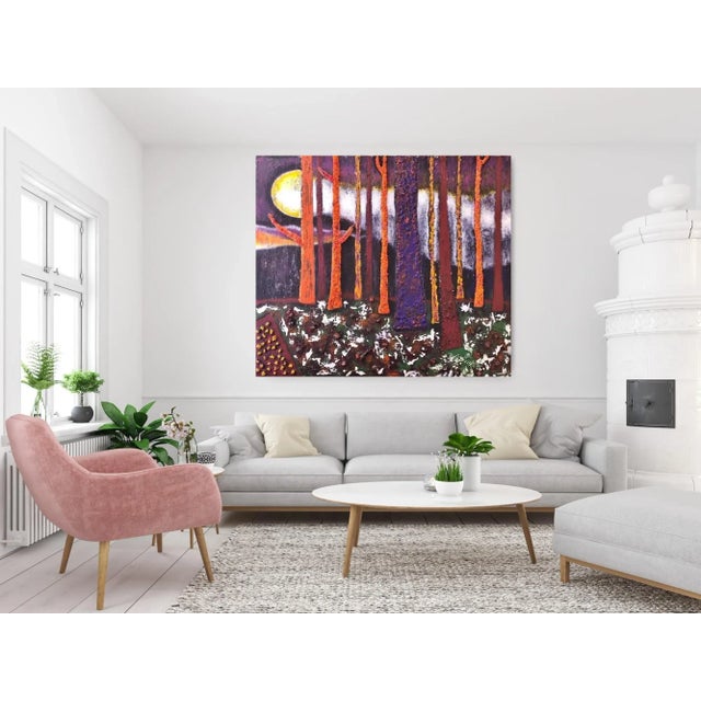 FREE SHIPPING FOR A LIMITED TIME ONLY! Enchanted forest' by Diane Grant. Mixed media, botanic elements and acrylic on...