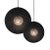 Oggetti Hush by Oggetti Galvanized Iron Pendant Light, Black, Large For Sale - Image 4 of 5