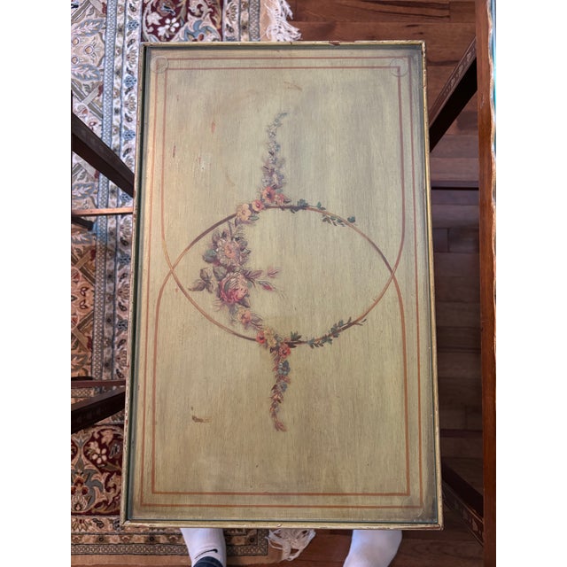 1940s 1940s Vintage Hand Painted Nesting Tables - Set of 2 For Sale - Image 5 of 12