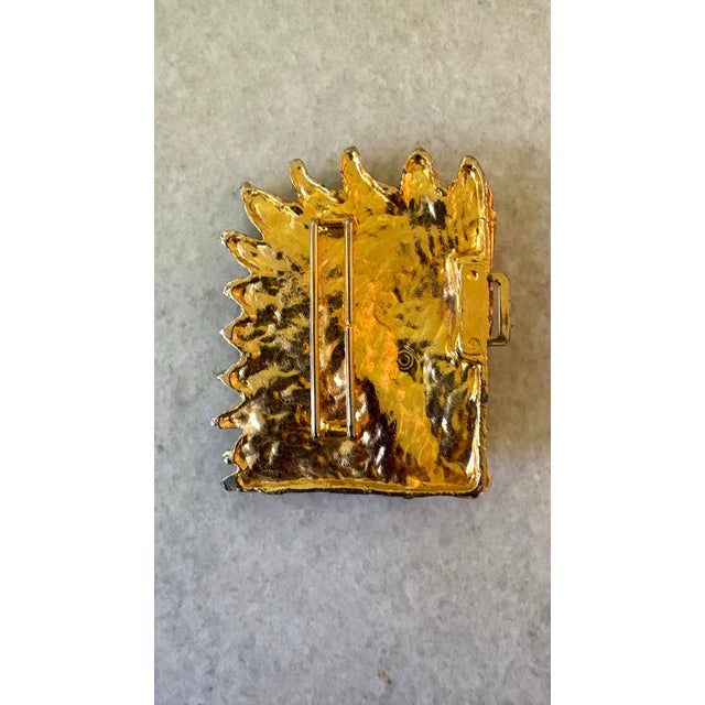 Mimi Di Niscemi Gold Plated Horse Belt Brutalist Belt Buckle.