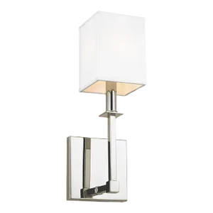 Sean Lavin By Visual Comfort Studio Quinn 1-Light Sconce in Polished Nickel