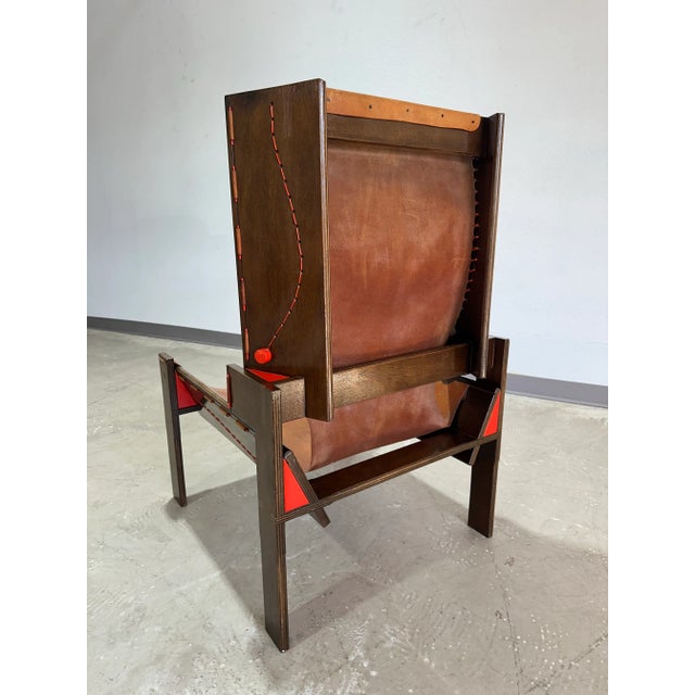 Mid Century Modern South American Plywood and Leather Shelter Chair For Sale In Tampa - Image 6 of 12