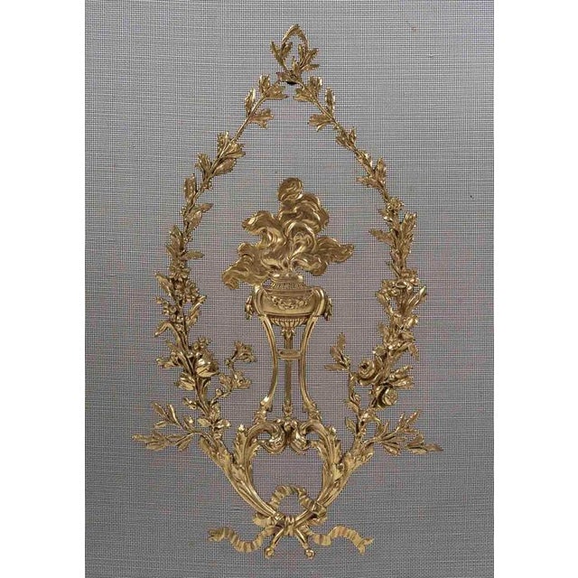 Napoleon III Fire Screen with Bronze Panels, 1800s For Sale - Image 5 of 7