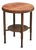 Art Deco Side Table in Oak and Red Travertine, 1930s For Sale