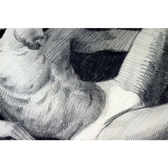 For your consideration is a unique school portfolio graphite figure drawing signed by Jim Mumby (18x24 unframed). From the...