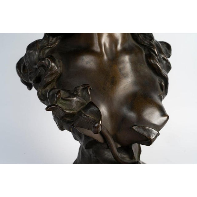 Bust of a Young Woman, 1900, Bronze For Sale - Image 6 of 10