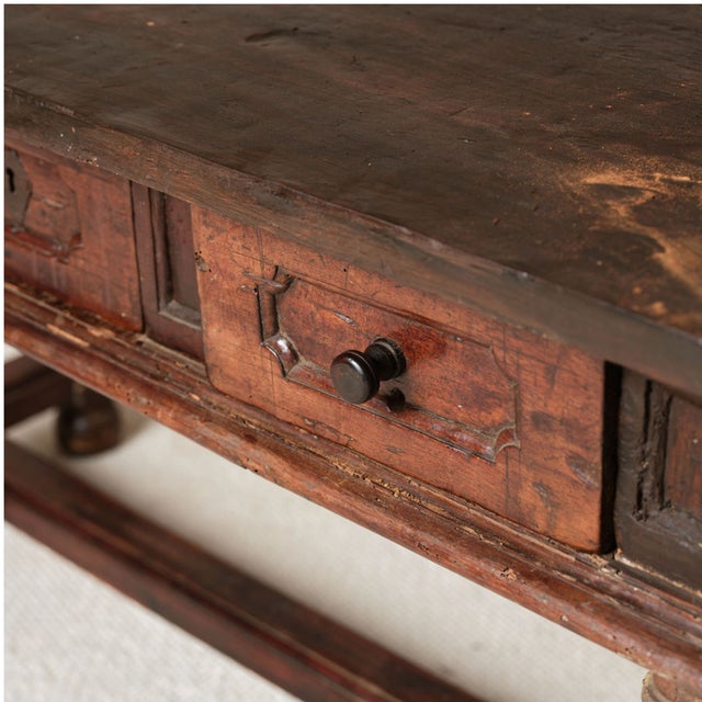 17th Century 17th Century French Oak & Walnut Console Table For Sale - Image 5 of 8