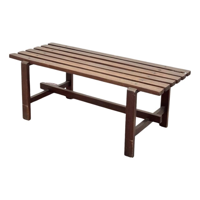 Scandinavian Teak Bench, 1960s For Sale