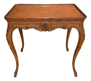 Mid 20th Century French Carved Fruitwood Louis XV Style Side Table