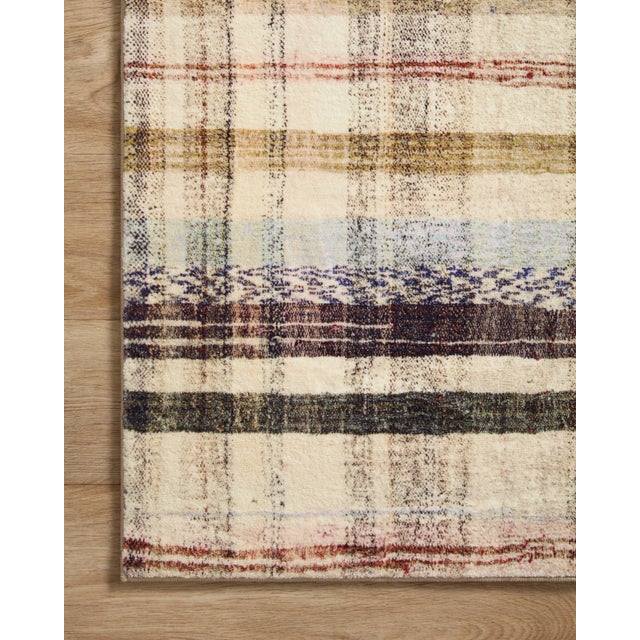 2020s Chris Loves Julia x LoloiHumphrey Ivory / Multi 3'-6" x 5'-6" Accent Rug For Sale - Image 5 of 9