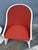 These are rattan pencil reed chairs. They are in good condition, some wear consistent with age.