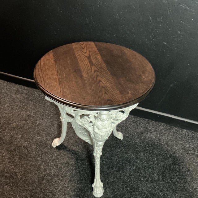 White Victorian Cast Iron Drinks Table, 1895 For Sale - Image 8 of 8