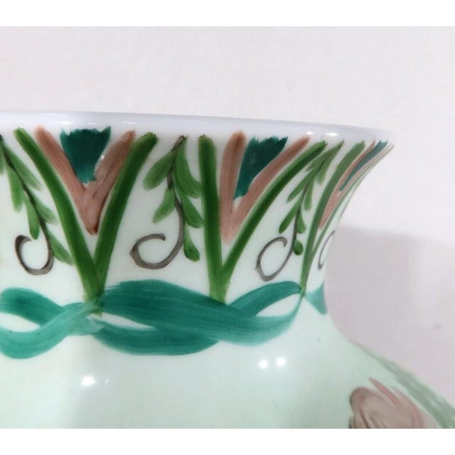 Ceramic Limoges Porcelain Vase with Flower Decorations, 1930s For Sale - Image 7 of 18