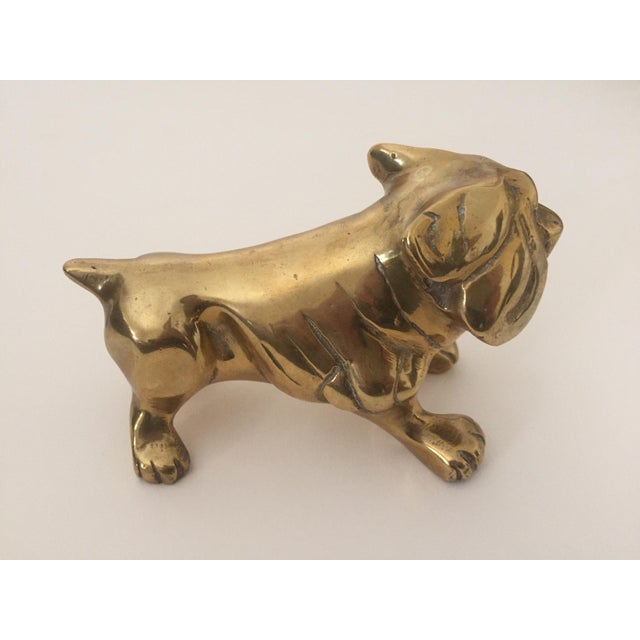 MidCentury Solid Brass English Bulldog Statue Paperweight Chairish