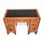 1930s Antique Burr Walnut Pedestal Desk with Leather Top, 1930 For Sale - Image 5 of 9