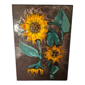 Mid 20th Century Ruscha German Ceramic Wall Tile