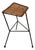 Vintage Wicker and Metal Stool by Dennis Lennon, 1950 For Sale