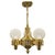 Art Deco Brass and Opaline Glass Chandelier, Czechoslovakia, 1930s For Sale - Image 12 of 12