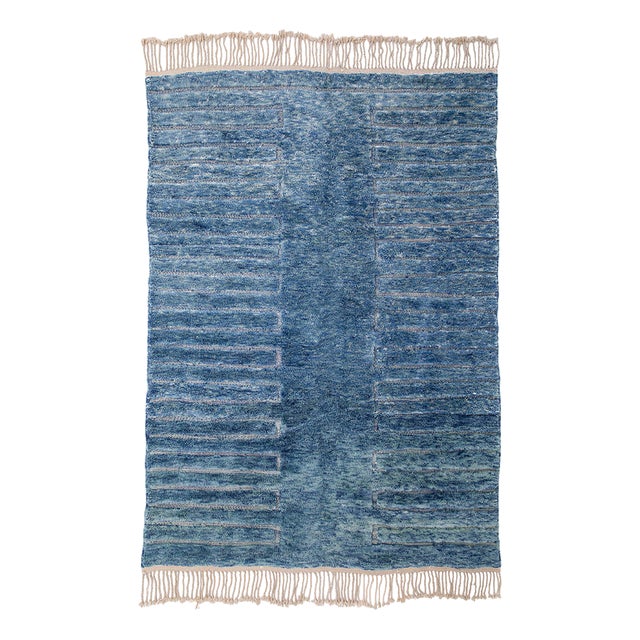 Hand-Knotted Wool Rug by Azele Studio For Sale