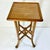 1950s Vintage Arts & Crafts Boho Chic Oak, Cane & Brass Stick & Ball Drinks Table For Sale - Image 10 of 13