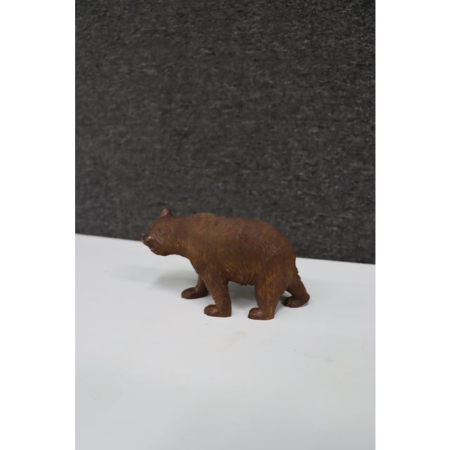 Black Forest Carved Wooden Bear Figurine For Sale - Image 9 of 10