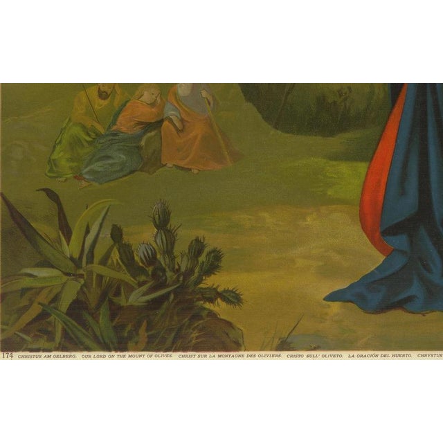 Christ on the Mount of Olives, Germany, 1900, Chromolithograph on Paper For Sale - Image 4 of 10