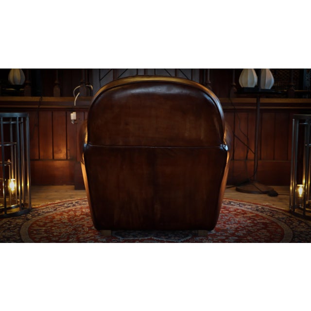 Tan Club Chair in Leather from Timothy Oulton, 2010s For Sale - Image 8 of 18