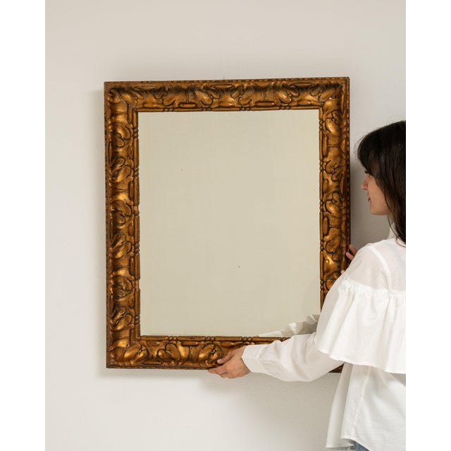 Gold 19th Century France Gold Wood Mirror For Sale - Image 8 of 10