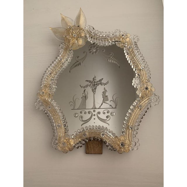 Transparent Photo Frame in Gold Murano Glass For Sale - Image 8 of 14
