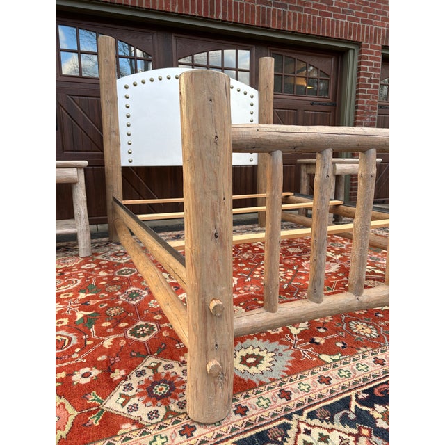 Rustic White Washed Full Bedroom Set For Sale - Image 11 of 12