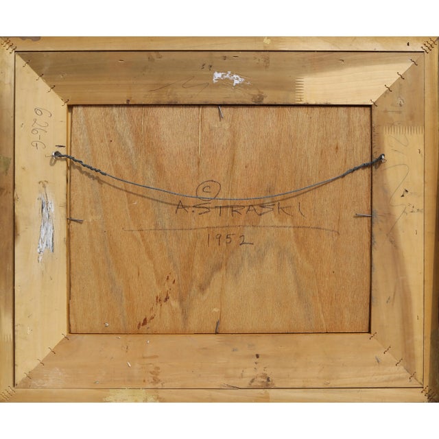 Abraham Straski, Rabbi Reading by Candelight (13-F), Painting For Sale - Image 4 of 5