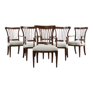 John Hall Design Slat Back Dining Armchairs - Set of 6