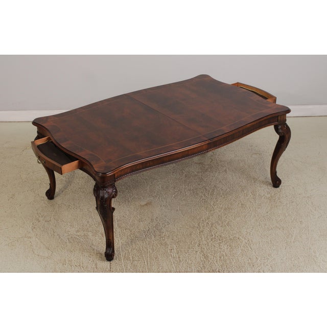Traditional Henredon Georgian Style Mahogany Dining Room Table For Sale - Image 3 of 18
