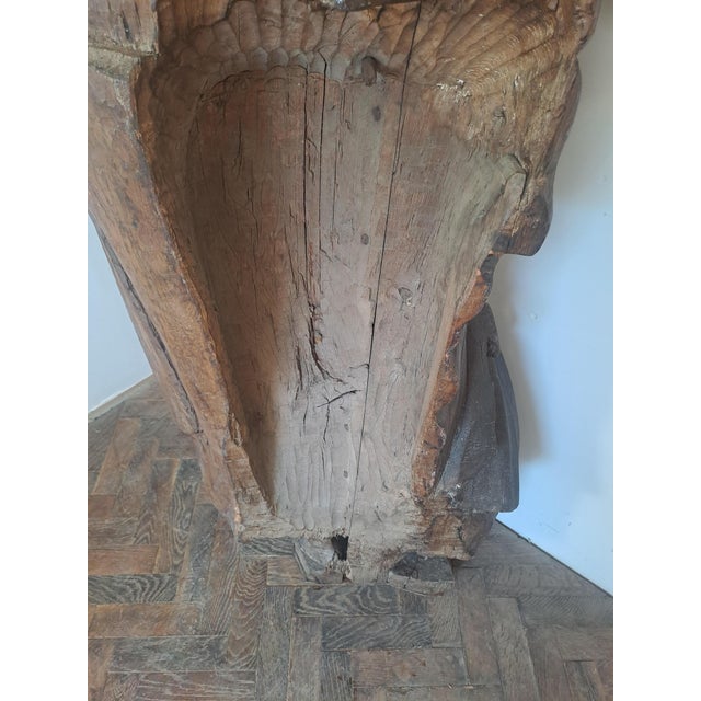 16th Century Large Continental Carved Oak Figure of an Apostle, 1590 For Sale - Image 5 of 7