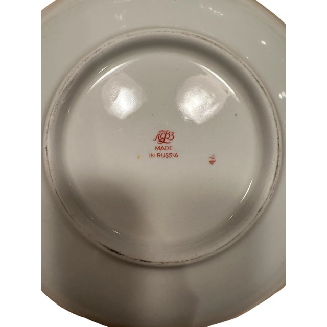 Vintage Lomonosov Imperial Porcelain Cobalt Net Tulip Complete Tea Set for Six - 22 Pieces For Sale - Image 12 of 13