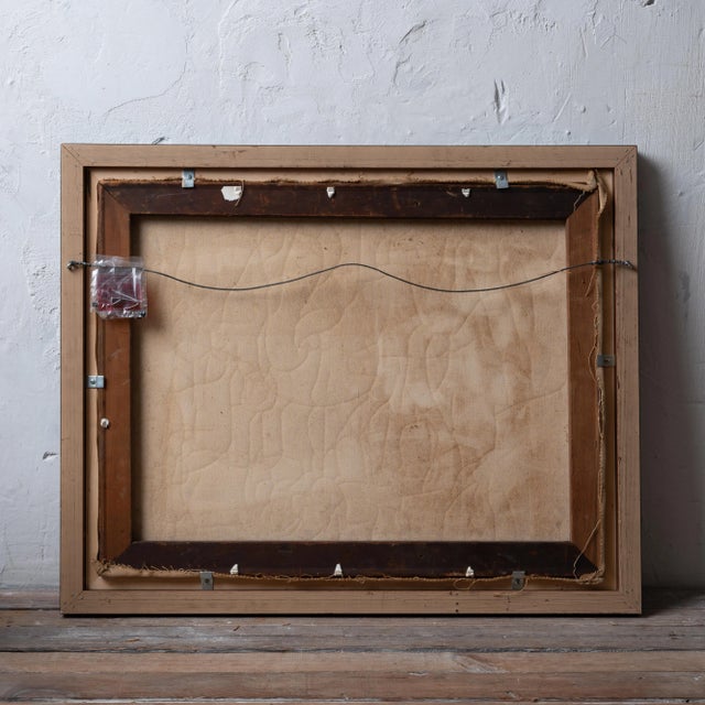 Blue Fishermen Painting, 1940s For Sale - Image 8 of 9