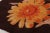 Rug & Kilim Vintage Turkish Square Rug With Saffron and Brown Floral Elegance - Rug & Kilim For Sale - Image 4 of 8