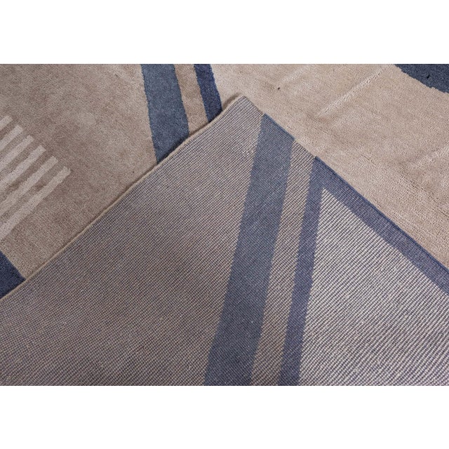 Stone Gray Contemporary Art Deco Style Rug by Doris Leslie Blau For Sale - Image 8 of 8