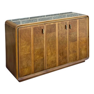 Late 20th Century American of Martinsville Postmodern Maple and Burl Sideboard For Sale