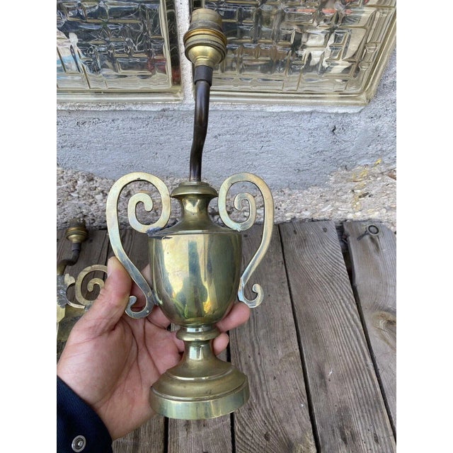 C1900 Antique French Neoclassical Style Bronze Trophy/ Vase Form Wall Sconces a - Pair For Sale - Image 4 of 7